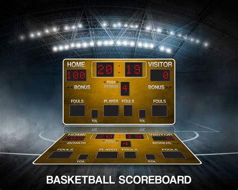 Basketball Sports Scoreboard Template