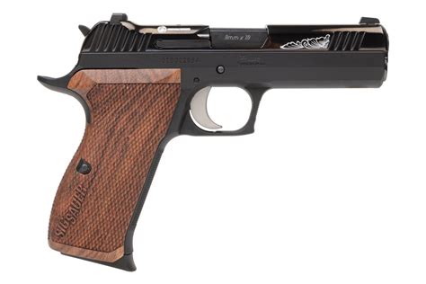 Sig Sauer P210 Carry 9mm Custom Works Pistol Wpolished Engraved Slide