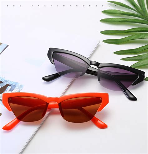 13645 superhot eyewear 2019 fashion women sun glasses half frame cat eye sunglasses buy 2019