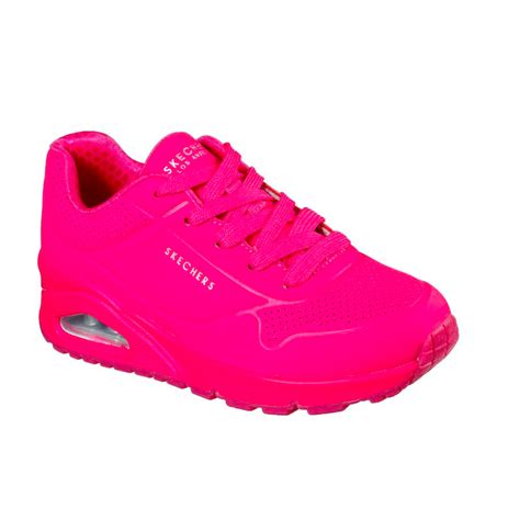 Skechers Kids Uno Night Shades Hot Pink Lauries Shoes