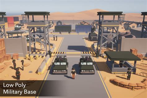 Low Poly Military Base 3d Environments Unity Asset Store Military