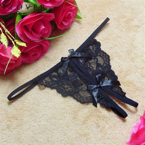 Elover Sexy Underwear Erotic Lingerie Crotch Underwear Open New G String Rise Women Low Floral