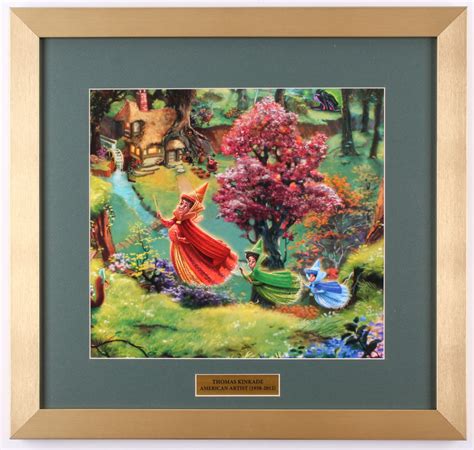Thomas Kinkade Walt Disneys Sleeping Beauty 17x18 Custom Framed