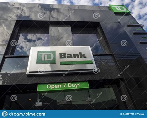 Exterior Of Td Bank Branch Bulding Editorial Image Image Of Logo