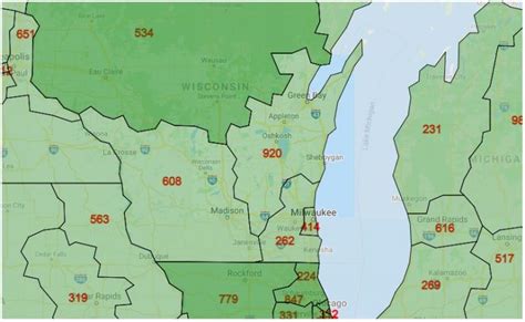Wisconsin Area Codes All City Codes