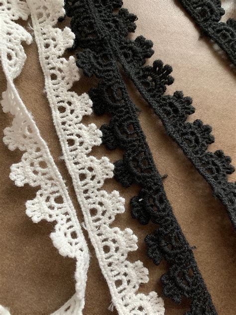 Knit Lace Trim Crochet Trim 1 Yard 5 8 Wide 735 Etsy