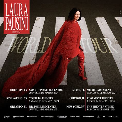 Laura Pausini Regresa A Ee Uu Con ‘laura Pausini World Tour 20232024