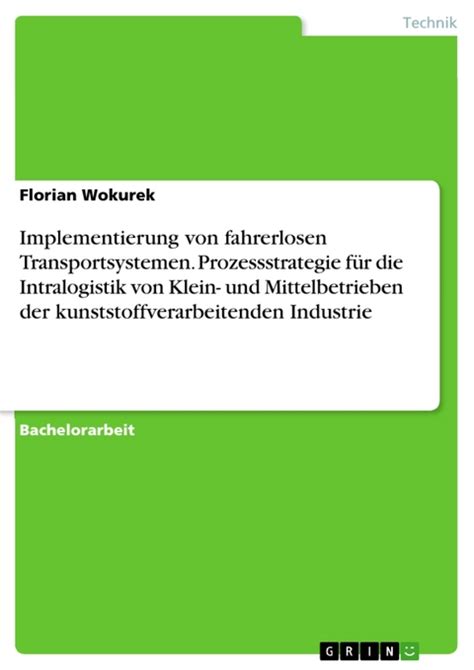 Ebook Implementierung Von Fahrerlosen Transportsystemen Von Florian