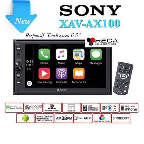 Jual Sony Xav Ax100 Head Unit Tape Mobil Double Din Xav Ax100 Car Play