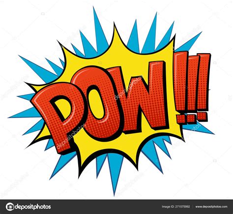 pow comic text speech bubble lettering pop art chat exclamation stock vector image by ©polyudova