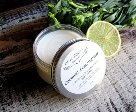 organic natural body butter skin care with essential oils in