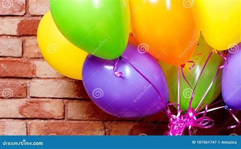 Bunch Of Colorful Helium Balloons Royalty Free Stock Photography