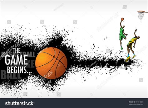 Illustration Of Basketball Player Playing On Abstract Grungy Background