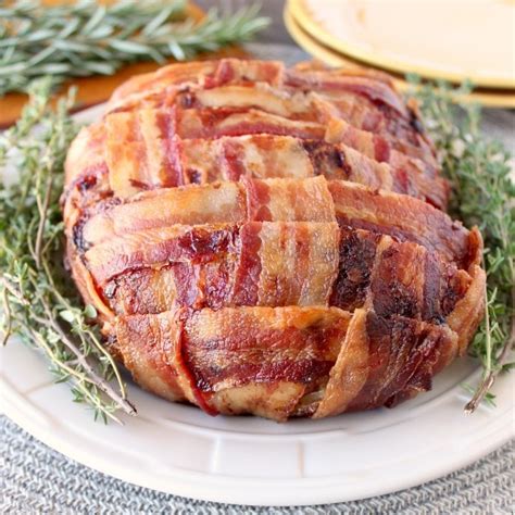 So easy and so good. Bacon Wrapped Meatloaf Recipe - WhitneyBond.com