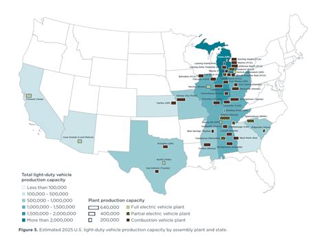 Map Of All Car Assembly Plants In The Us Their Production Capacity