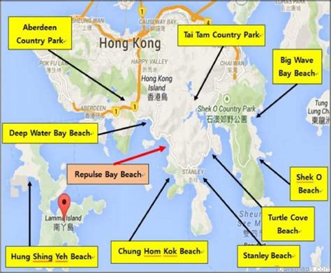 Repulse Bay Beach Map The Best Beach In Hong Kong China