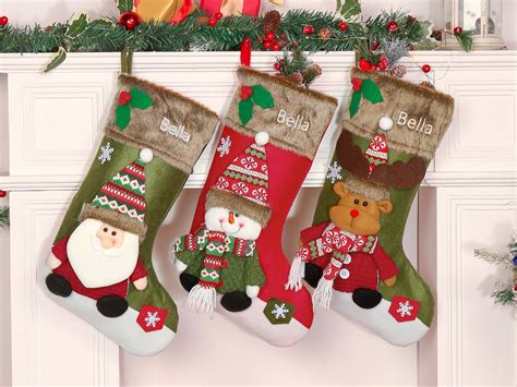Personalized Christmas Socks With Custom Name Festive Etsy