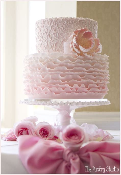 Pink Ombre Ruffle Cake By The Pastry Studio Daytona Beach Fl Pink