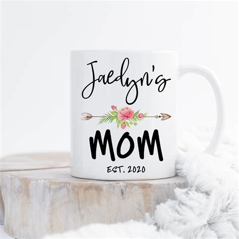 New Mom Mug Personalized Mom Mug Pregnancy Reveal Mug First Etsy