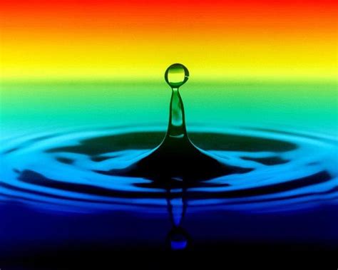 Rainbow Drops Rainbow Ripples Coloured Water Water Droplet Hd Wallpaper Peakpx