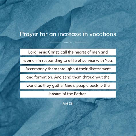 Catholic Prayer For Vocations Avepray