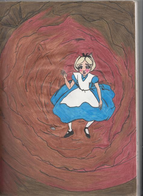 Alice Falling Down Rabbit The Hole By Catherina03 On Deviantart