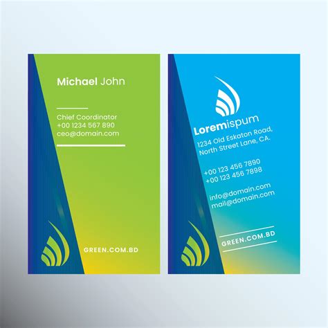 Vertical Business Card Template Vol 4 6725991 Vector Art At Vecteezy