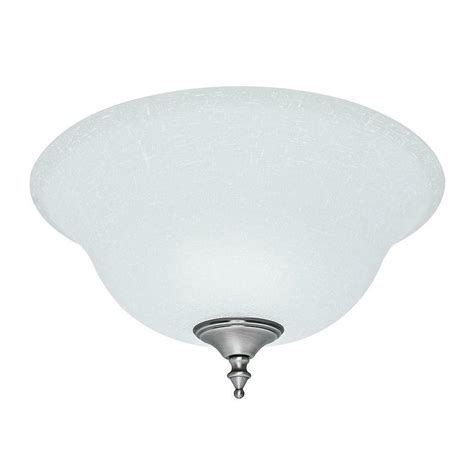 Hunter White Linen Bowl Glass Ceiling Fan Light Kit Replacement Shade