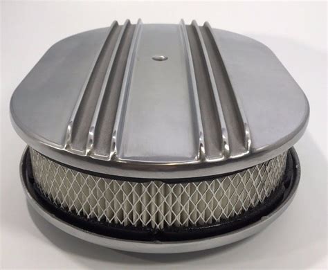 Finned 12 Oval 4bbl Polished Air Cleaner Goodspeed Company