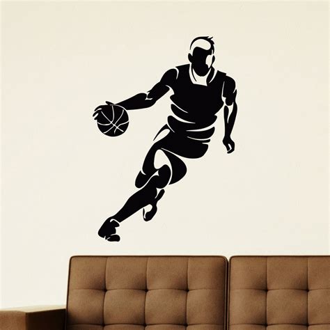 Wall Decal Vinyl Sticker Gym Sport Basketball Player Decor In Wall