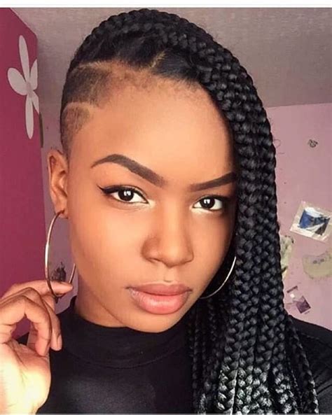 Exotic Braided Hairstyles With Shaved Sides For Women
