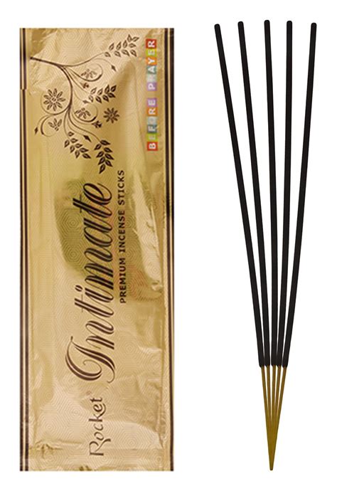 rocket bamboo intimate premium incense stick 24 cm 25 grams black pack of 13