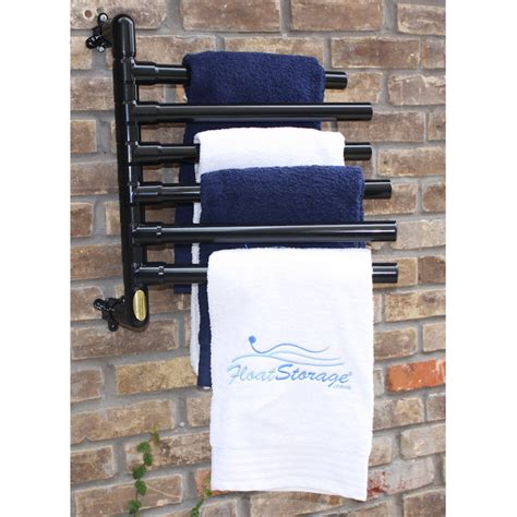 Outdoor Float Storage Original Hanging Towel Rack Black In 2020 Towel
