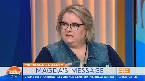 Same Sex Marriage Magda Szubanski Tears Up On Today Show Nt News