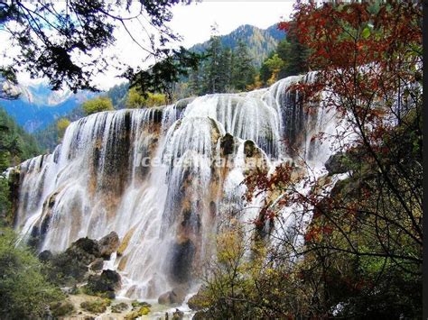 Jiuzhaigou Waterfall Jiuzhaigou Valley China Jiuzhaigou National Park