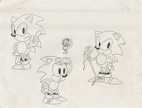 Concept Art For The Original Sonic The Hedgehog 1991 Game By Its Creator Naoto Ohshima And