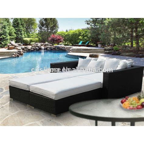 Modern Patio Rattan Outdoor Pool Bed In Garden Sofas From