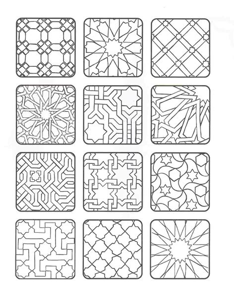 Islamic Mosaic Coloring Pages Download Online Coloring Pages For Free