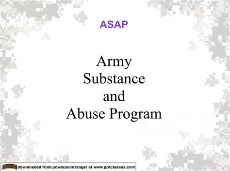 Army Substance And Alcohol Prevention Asap Powerpoint Ranger Pre