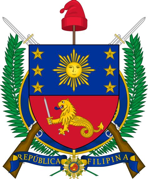(Philippine Republic) Coat of Arms of the Republic by IEPH | Coat of arms, Tudor rose, Zuko