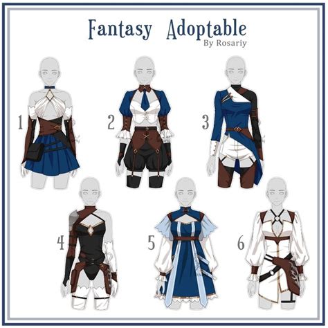 Closed Adoptable Fantasy Outfit 063 By Rosariy On Deviantart