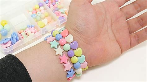 Diy How To Make Colorful Beads Bracelet For Kid Youtube