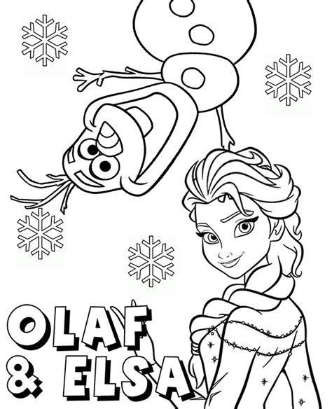 Snowman Olaf And Princess Elsa Coloring Page Sheet Coloring Home My