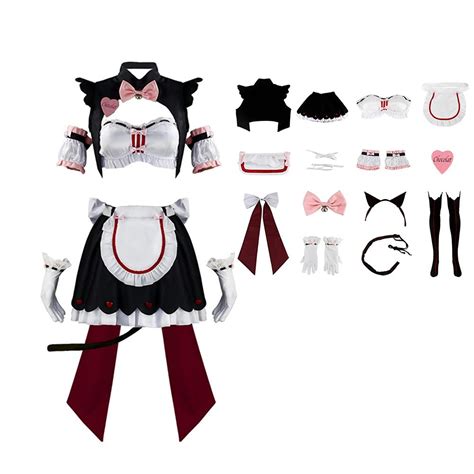 Buy Womens Cat Ear Maid Outfit Cosplay Sissy Maid Dress Girl Lolita
