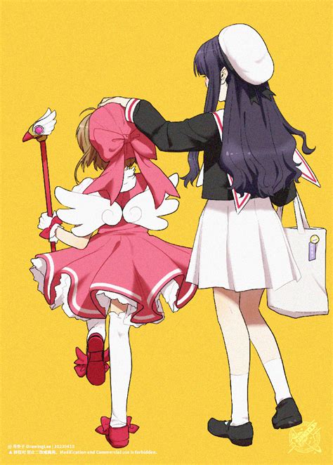 Kinomoto Sakura And Daidouji Tomoyo Cardcaptor Sakura Drawn By
