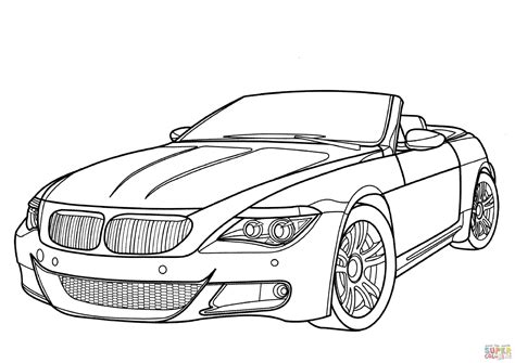 Bmw M6 Coloring Page Free Printable Coloring Pages