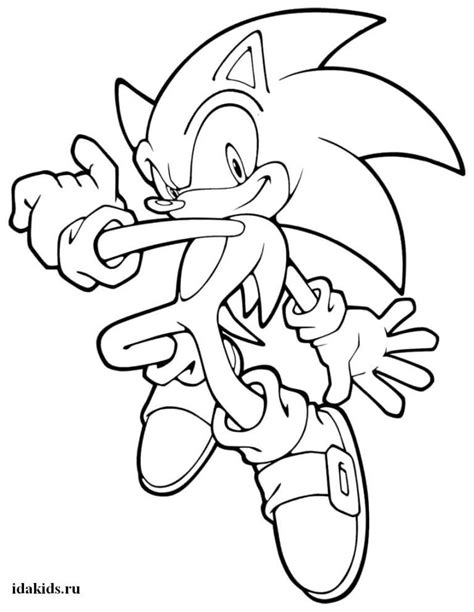 Раскраска Sonic Boom Соник прыгает Cartoon Coloring Pages Sonic