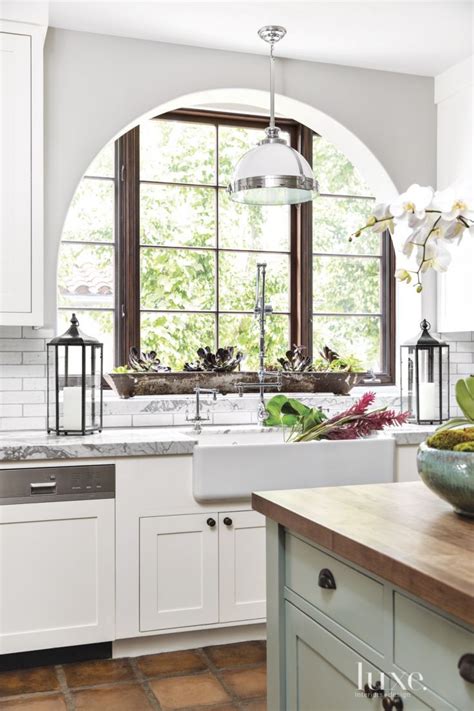 Kitchen with chevron back splash. Great Ways to Make Your Dream Green Kitchen - Pouted Magazine