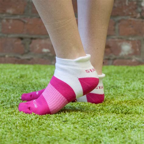 Womens Pink Ankle Sports Safe Land Sock By Stand4 Socks