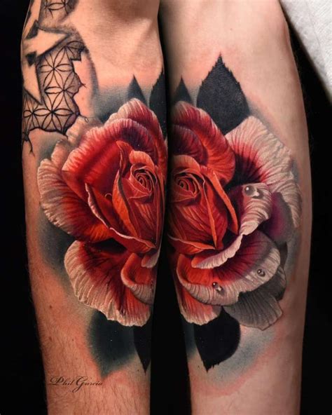 Color Rose Tattoos By Phil Garcia